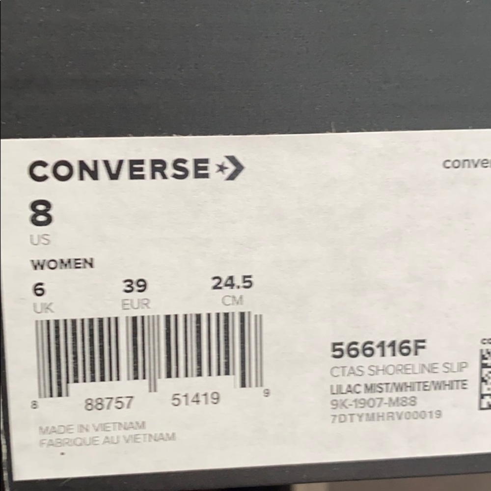 Converse Ctas Shoreline Slip Lilac Mist W AUTHENTI - Picture 9 of 9